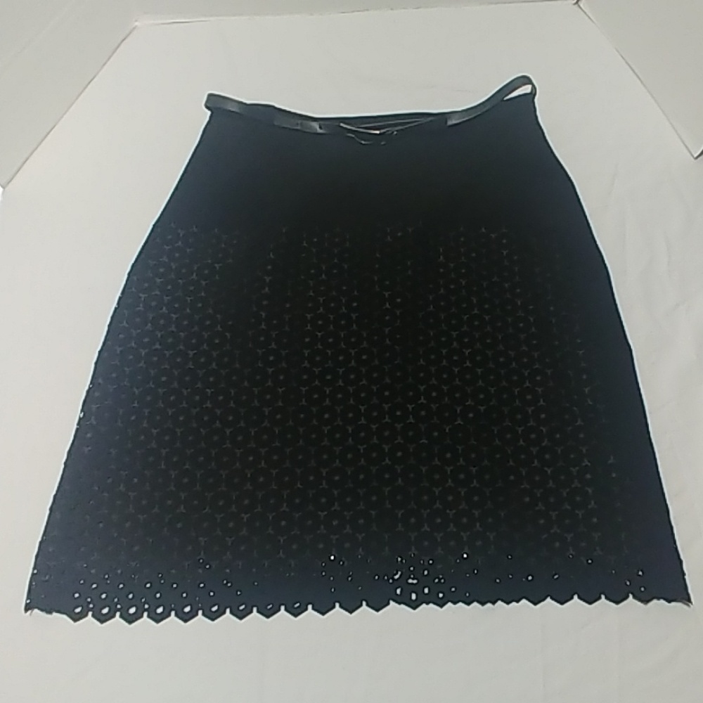 Miss Line Pencil Skirt Black Cut Outs Italy
